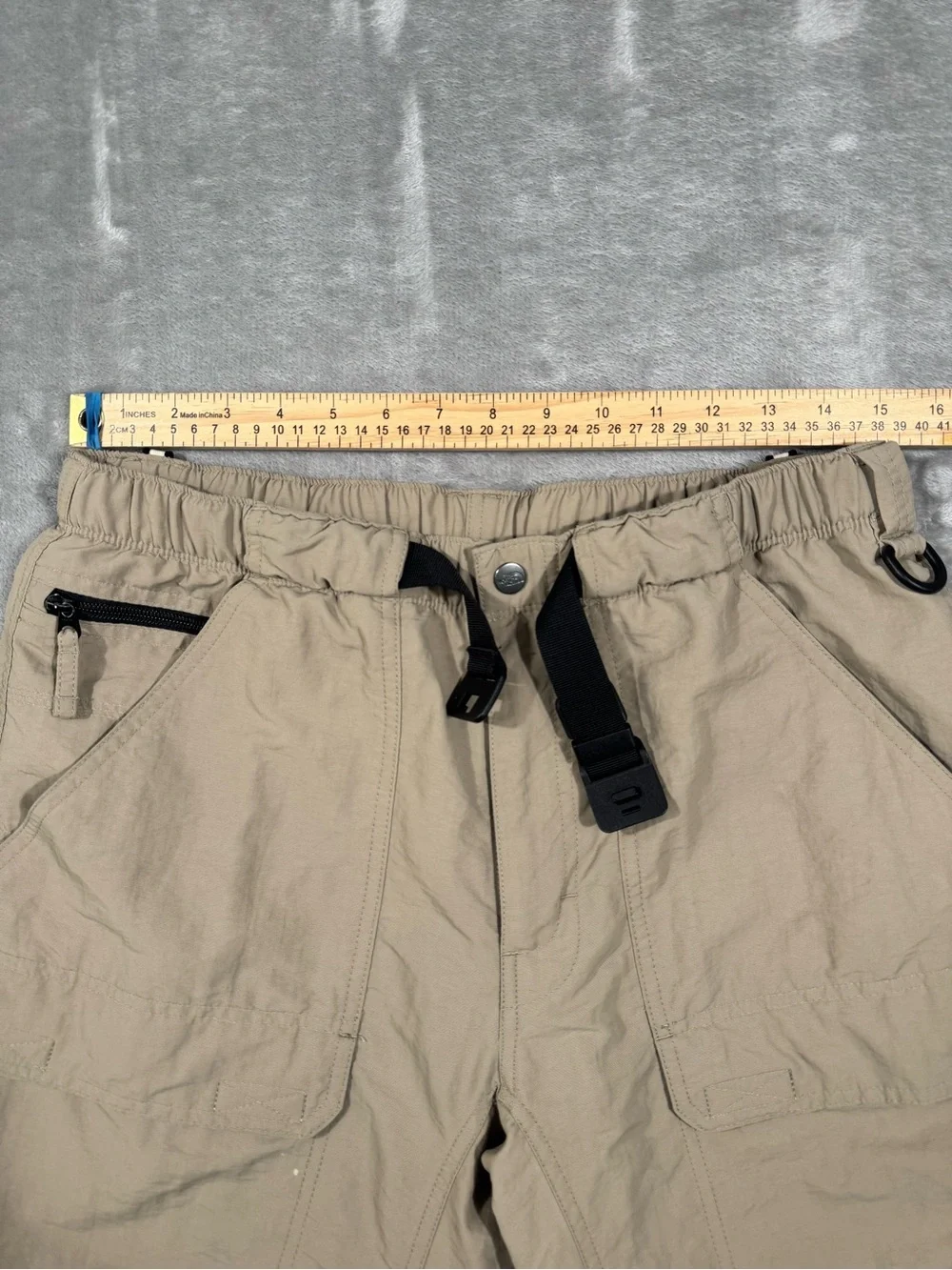 The North Face Paramount Convertible Cargo Pants Mens M Short Tan Hiking Outdoor